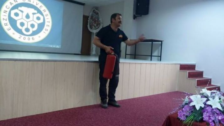 Erzincan Üniversitesi Personeline Yangın Eğitimi